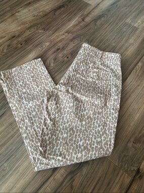 Anthropologie The Wanderer Beige Leopard Print Women's Pants